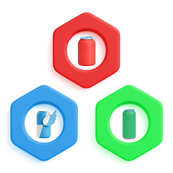 3 PODY ZAPACHOWE COLA REDBULL SPRITE