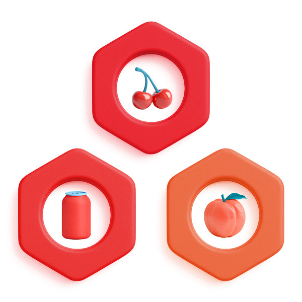 3 SMAKOWE PODY- WIŚNIA KOLA BRZOSKWINIA